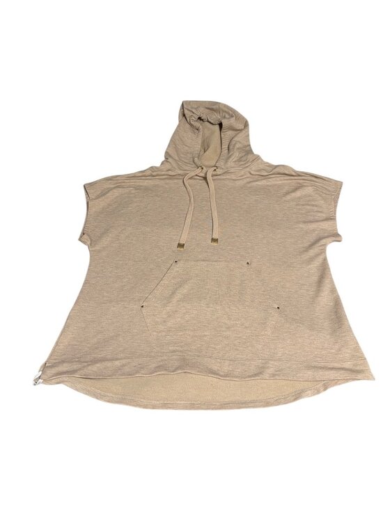 Calvin Klein Tops - Calvin Klein Beige Muscle Fleece XL With Kangaroo Pocket & Funnel Hoodie